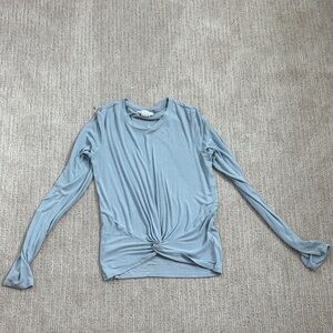 Athleta Girl Light Blue Long Sleeve Twist Top